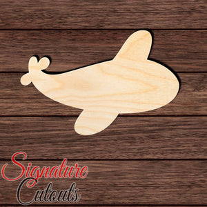 Airplane 009 Shape Cutout in Wood Craft Shapes & Bases Signature Cutouts
