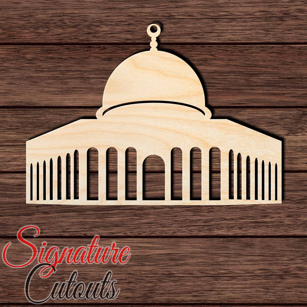 Al-Aqsa Mosque 001 Shape Cutout in Wood Craft Shapes & Bases Signature Cutouts