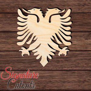 Albanian Eagle Shape Cutout in Wood Craft Shapes & Bases Signature Cutouts