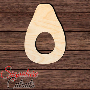 Avocado 001 Shape Cutout in Wood Craft Shapes & Bases Signature Cutouts