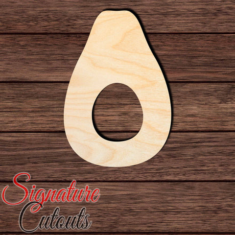 Avocado 001 Shape Cutout in Wood Craft Shapes & Bases Signature Cutouts 