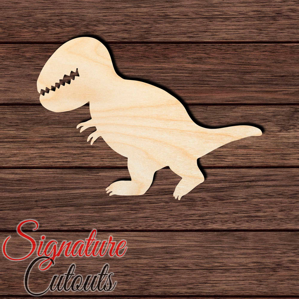 Baby Dino 001 Shape Cutout in Wood Craft Shapes & Bases Signature Cutouts