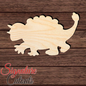 Baby Dino 003 Shape Cutout in Wood Craft Shapes & Bases Signature Cutouts