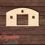 Barn 004 Shape Cutout in Wood Craft Shapes & Bases Signature Cutouts