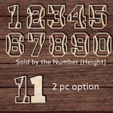 Baseball Numbers 001 Shape Cutout in Wood Craft Shapes & Bases Signature Cutouts