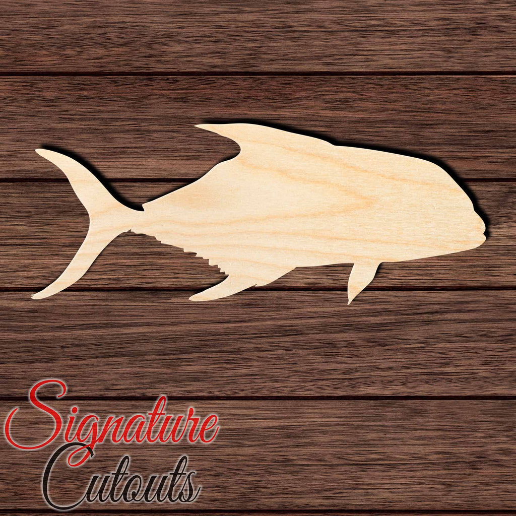 Blue Cravalle Fish Shape Cutout in Wood Craft Shapes & Bases Signature Cutouts