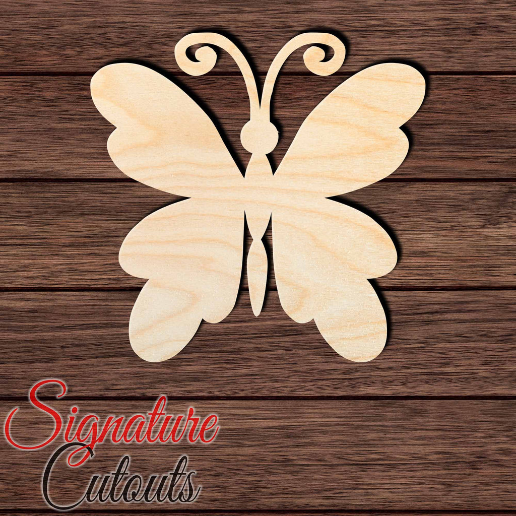 Butterfly 011 Shape Cutout in Wood Craft Shapes & Bases Signature Cutouts