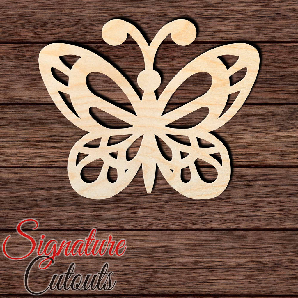 Butterfly 012 Shape Cutout in Wood Craft Shapes & Bases Signature Cutouts