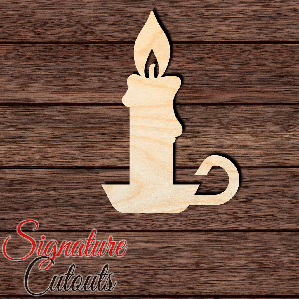Candle 002 Shape Cutout in Wood Craft Shapes & Bases Signature Cutouts