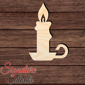 Candle 002 Shape Cutout in Wood Craft Shapes & Bases Signature Cutouts