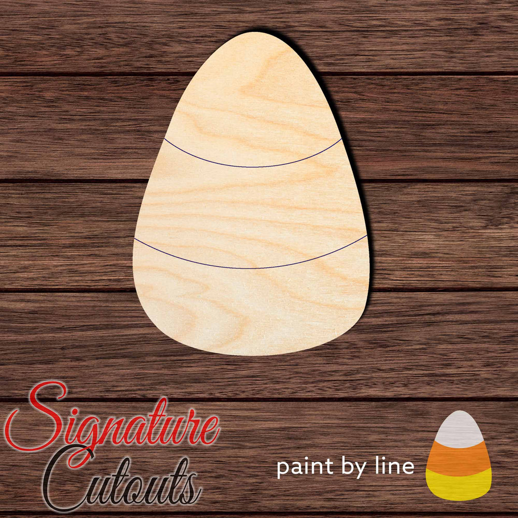 Candy Corn 001 Shape Cutout in Wood Craft Shapes & Bases Signature Cutouts