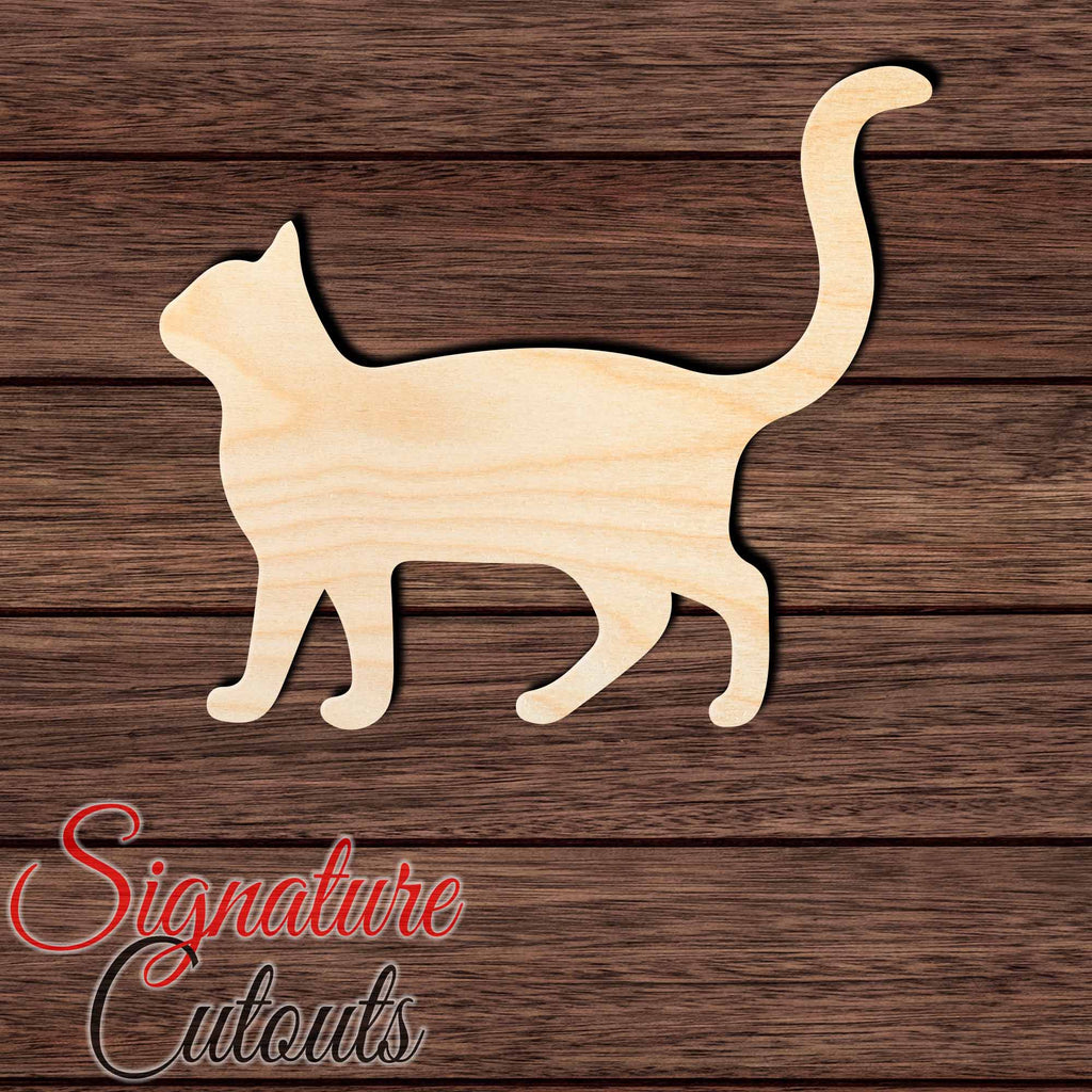 Cat 025 Shape Cutout in Wood for Crafting, Home & Room Décor, and other DIY projects - Many Sizes Available Craft Shapes & Bases Signature Cutouts