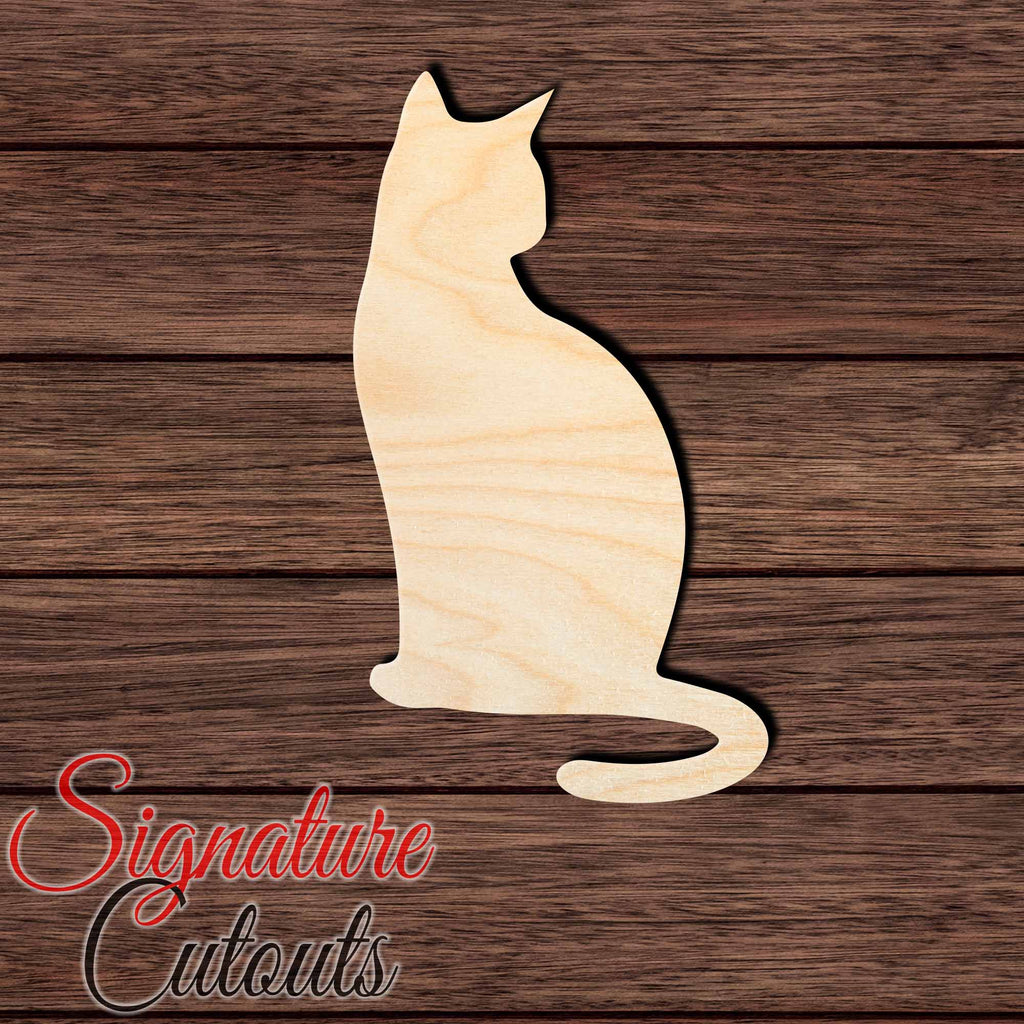 Cat 028 Shape Cutout in Wood for Crafting, Home & Room Décor, and other DIY projects - Many Sizes Available Craft Shapes & Bases Signature Cutouts