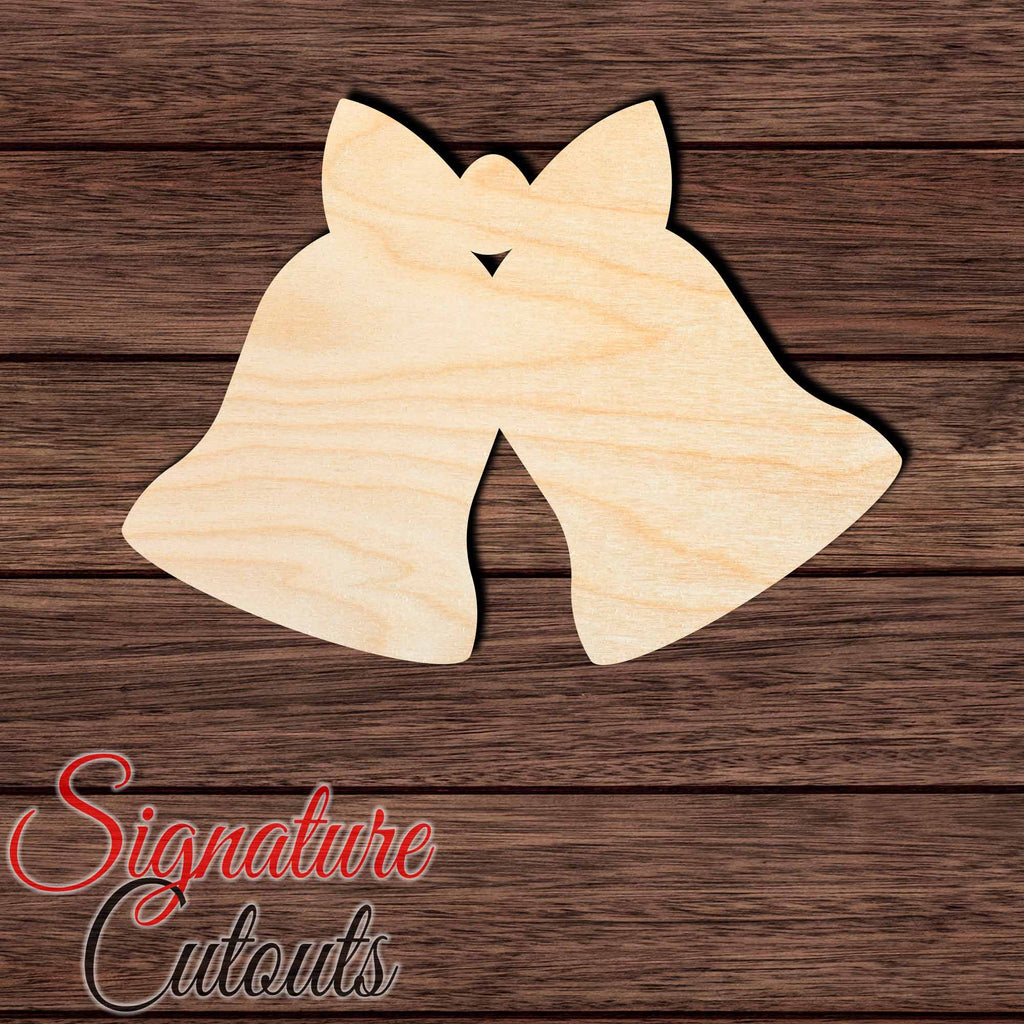 Christmas Bells 001 Shape Cutout in Wood Craft Shapes & Bases Signature Cutouts