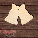 Christmas Bells 001 Shape Cutout in Wood Craft Shapes & Bases Signature Cutouts