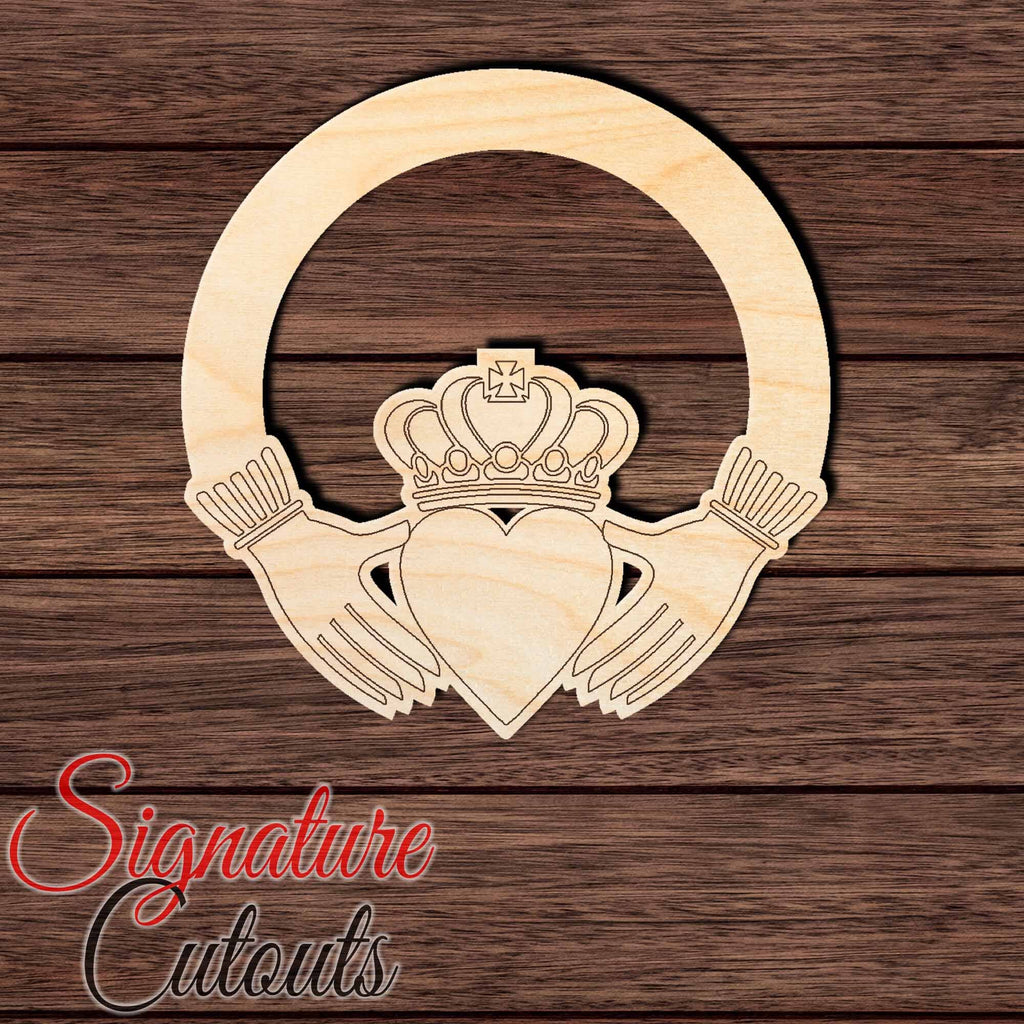 Claddagh Ring Vector Shape Cutout Craft Shapes & Bases Signature Cutouts