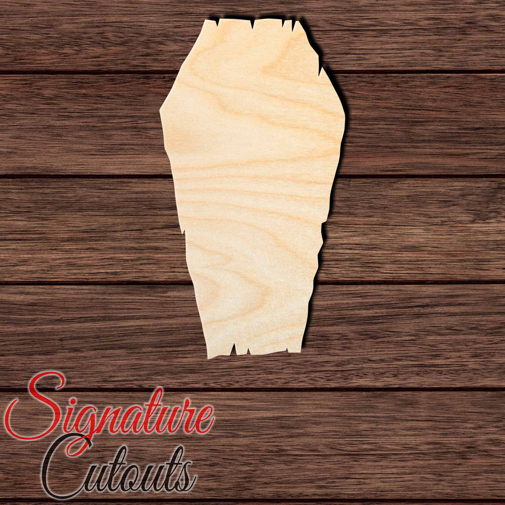 Coffin 003 Shape Cutout in Wood Craft Shapes & Bases Signature Cutouts