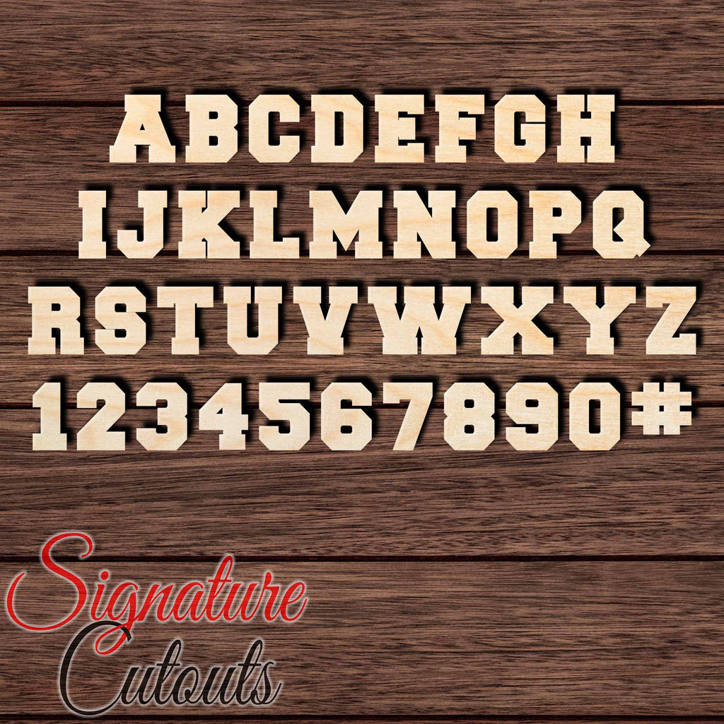 Collegiate Font Letter Shape Cutout - Sold by the Letter • Measured by Height Craft Shapes & Bases Signature Cutouts