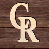 Colorado Baseball 001 Shape Cutout in Wood Craft Shapes & Bases Signature Cutouts