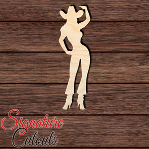 Cowgirl 003 Shape Cutout in Wood Craft Shapes & Bases Signature Cutouts