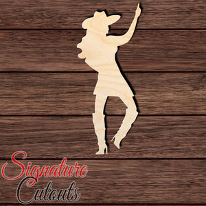 Cowgirl 004 Shape Cutout in Wood Craft Shapes & Bases Signature Cutouts