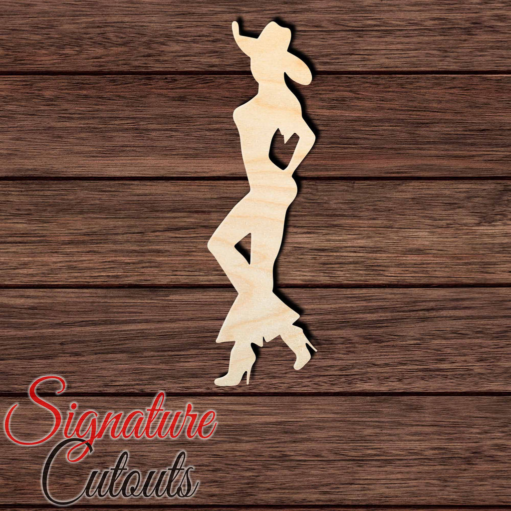Cowgirl 005 Shape Cutout in Wood Craft Shapes & Bases Signature Cutouts