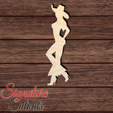 Cowgirl 005 Shape Cutout in Wood Craft Shapes & Bases Signature Cutouts