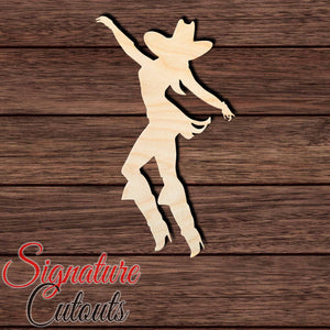 Cowgirl 007 Shape Cutout in Wood Craft Shapes & Bases Signature Cutouts