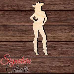 Cowgirl 008 Shape Cutout in Wood Craft Shapes & Bases Signature Cutouts