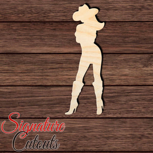 Cowgirl 009 Shape Cutout in Wood Craft Shapes & Bases Signature Cutouts