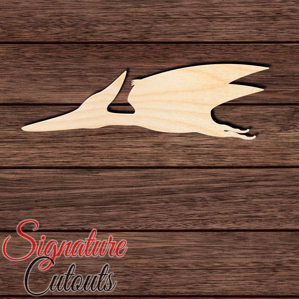 Dinosaur 027 - Pterodactyl Shape Cutout in Wood Craft Shapes & Bases Signature Cutouts