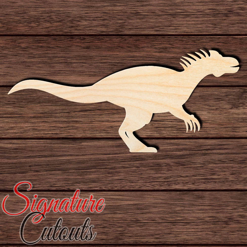 Dinosaur 031 - Allosaurus Shape Cutout in Wood Craft Shapes & Bases Signature Cutouts