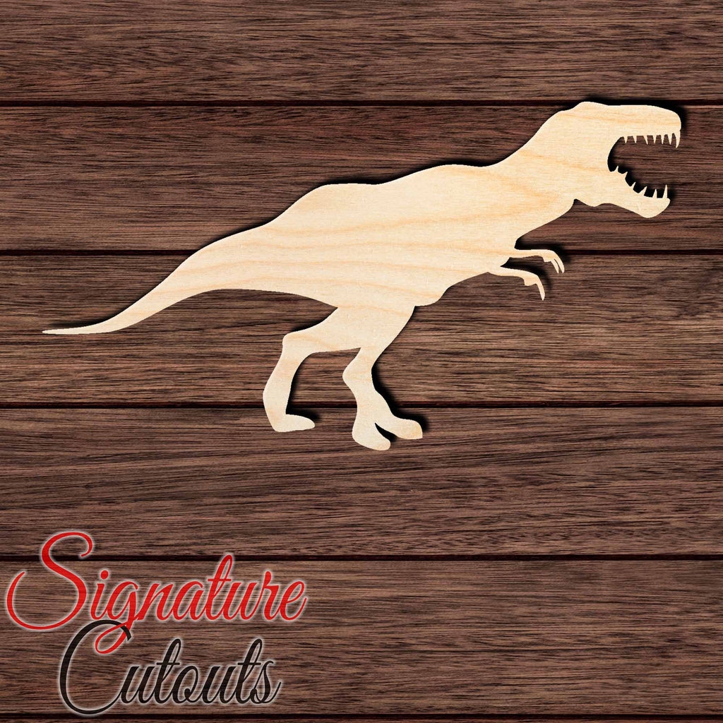 Dinosaur 032 - Tyrannosaurus Shape Cutout in Wood Craft Shapes & Bases Signature Cutouts
