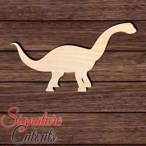 Dinosaur 034 - Brontosaurus Shape Cutout in Wood Craft Shapes & Bases Signature Cutouts