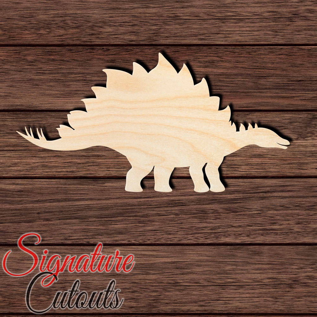 Dinosaur 037 - Stegosaurus Shape Cutout in Wood Craft Shapes & Bases Signature Cutouts