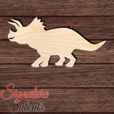 Dinosaur 039 - Triceratops Shape Cutout in Wood Craft Shapes & Bases Signature Cutouts