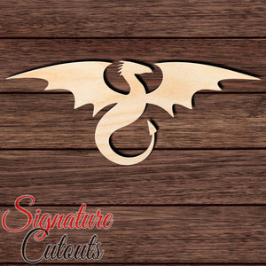 Dragon 003 Shape Cutout in Wood Craft Shapes & Bases Signature Cutouts