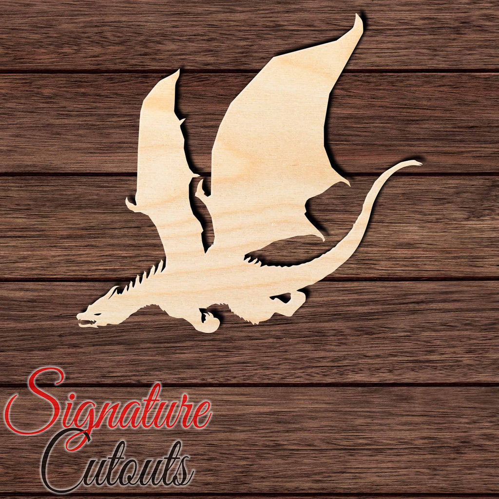 Dragon 004 Shape Cutout in Wood Craft Shapes & Bases Signature Cutouts