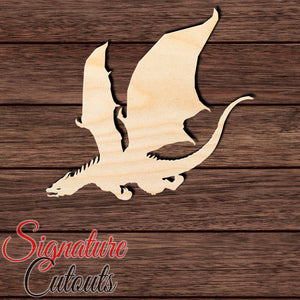 Dragon 004 Shape Cutout in Wood Craft Shapes & Bases Signature Cutouts