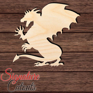 Dragon 005 Shape Cutout in Wood Craft Shapes & Bases Signature Cutouts