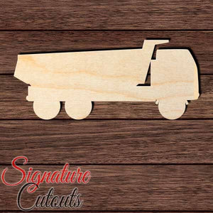 Dump Truck 002 Shape Cutout in Wood Craft Shapes & Bases Signature Cutouts