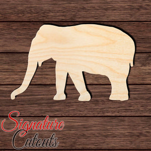 Elephant 010 Shape Cutout in Wood Craft Shapes & Bases Signature Cutouts