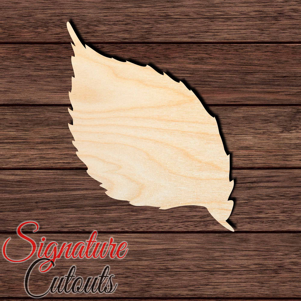 Elm Leaf 001 Shape Cutout in Wood Craft Shapes & Bases Signature Cutouts