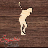 Female Golfer 002 Shape Cutout