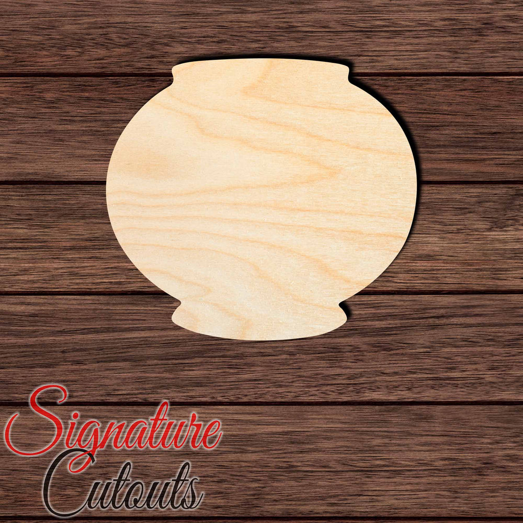 Fish Bowl 001 Shape Cutout in Wood Craft Shapes & Bases Signature Cutouts