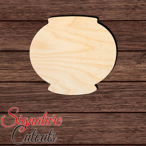 Fish Bowl 001 Shape Cutout in Wood Craft Shapes & Bases Signature Cutouts