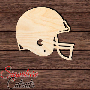 Football Helmet 003 Shape Cutout in Wood Craft Shapes & Bases Signature Cutouts
