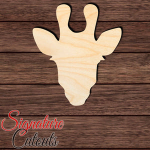 Giraffe Head 001 Shape Cutout in Wood Craft Shapes & Bases Signature Cutouts