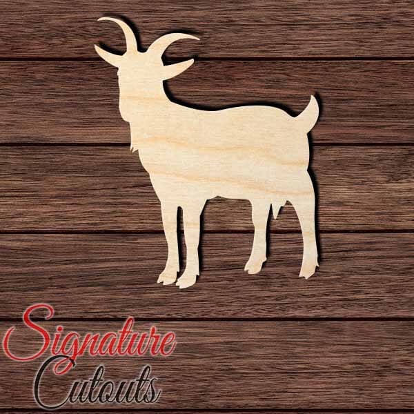 Goat 003 Shape Cutout in Wood Craft Shapes & Bases Signature Cutouts