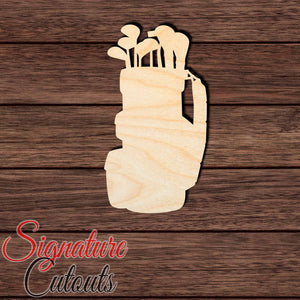 Golf Bag 001 Shape Cutout in Wood Craft Shapes & Bases Signature Cutouts